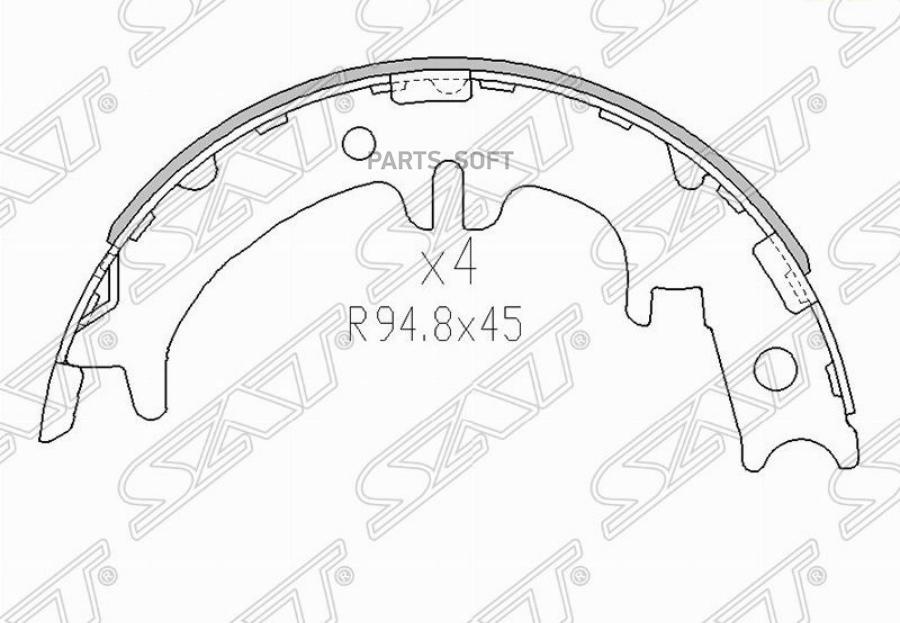 

Колодки ручного тормоза TOYOTA HARRIER,KLUGER,NOAH,VOXY 03- SAT