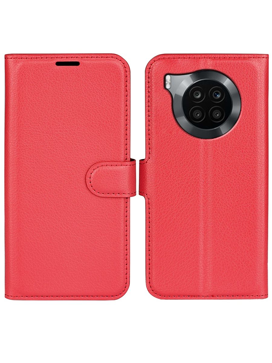 

Brodef Wallet Чехол книжка кошелек для Honor 50 Lite красный