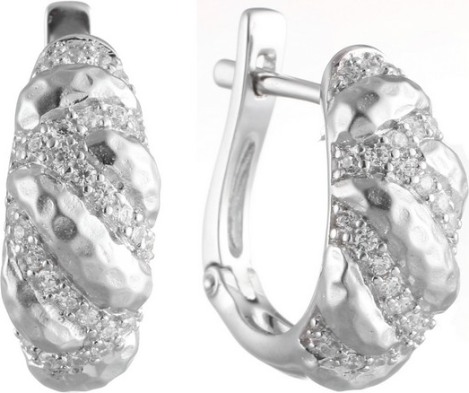 

Серьги женские из серебра Джей Ви SE01739CZZSW-1, фианит, SE01739CZZSW-1