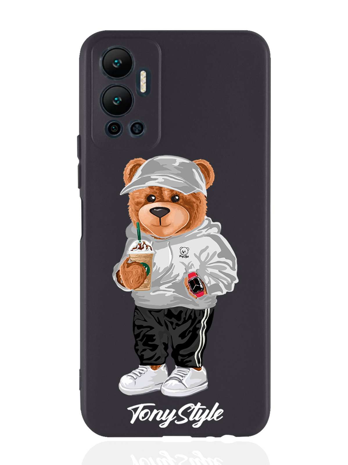 

Чехол Tony Style для Infinix Hot 12 (2022) Tony Style с кофе черный, Серый;белый;черный