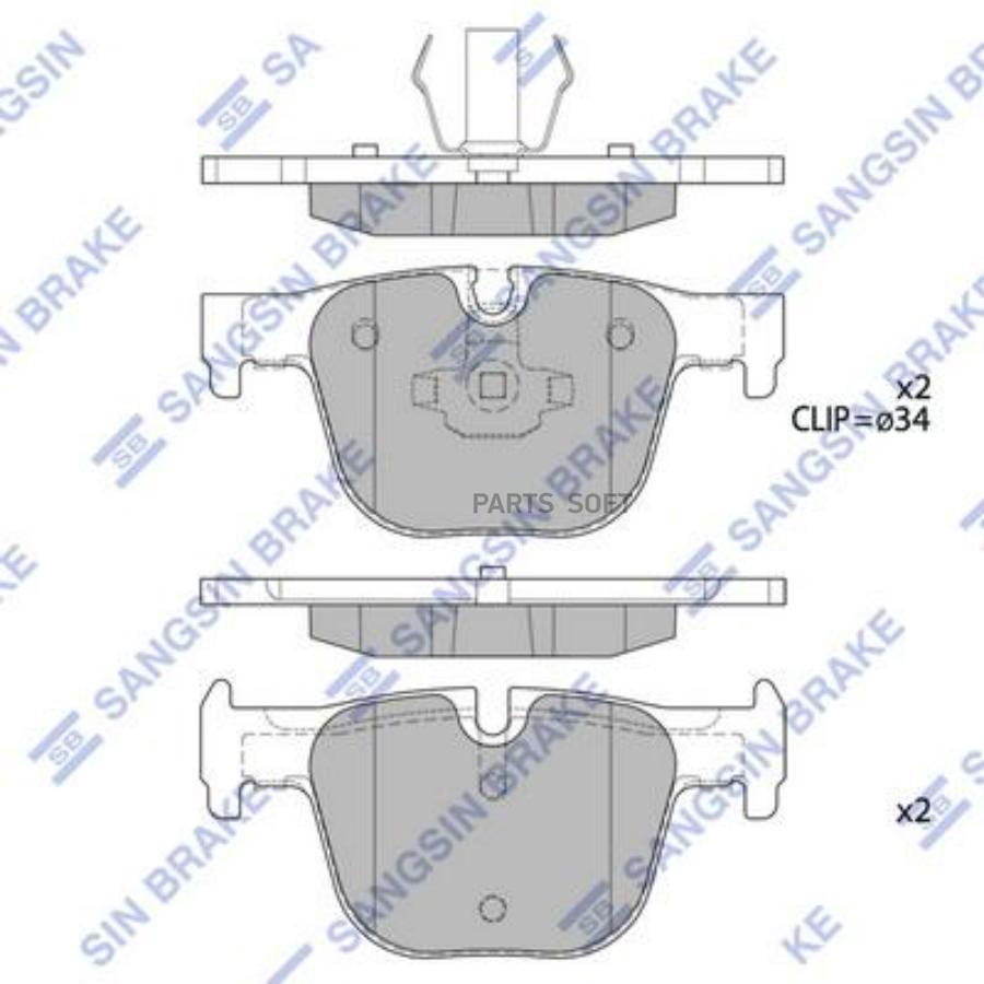 

Тормозные колодки Sangsin brake SP1952