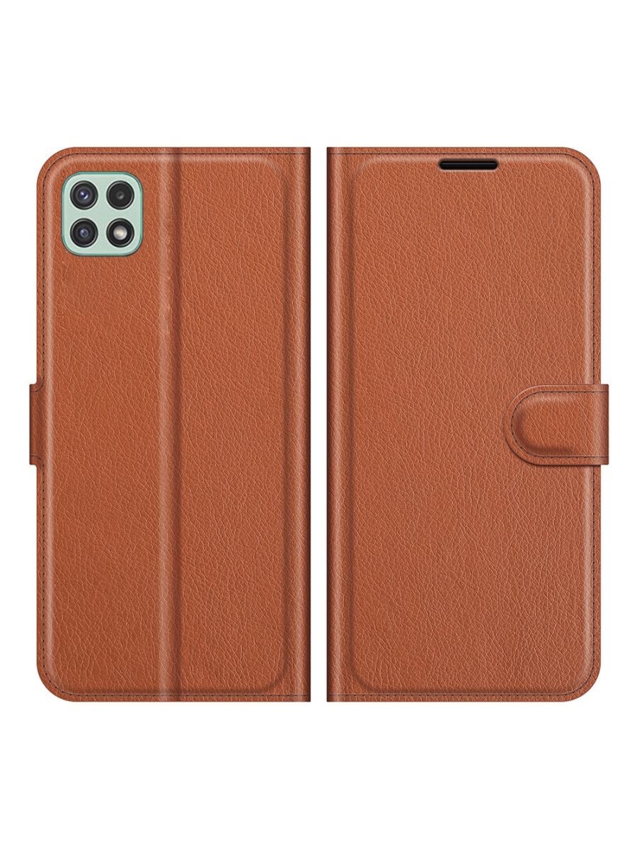 

Brodef Wallet Чехол книжка кошелек для Samsung Galaxy A22s коричневый