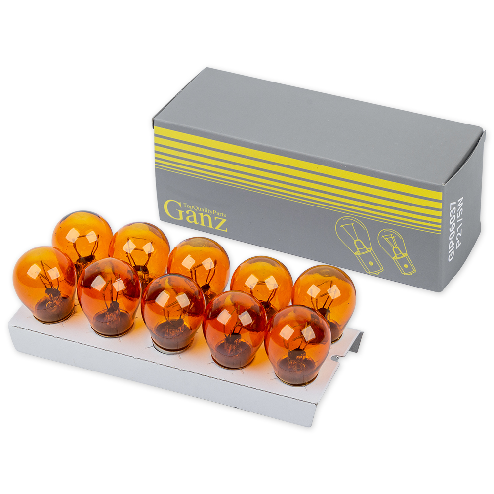

Лампа PY21/5W 12v21/5w (BAY15d) желтая BOX (10 шт.)