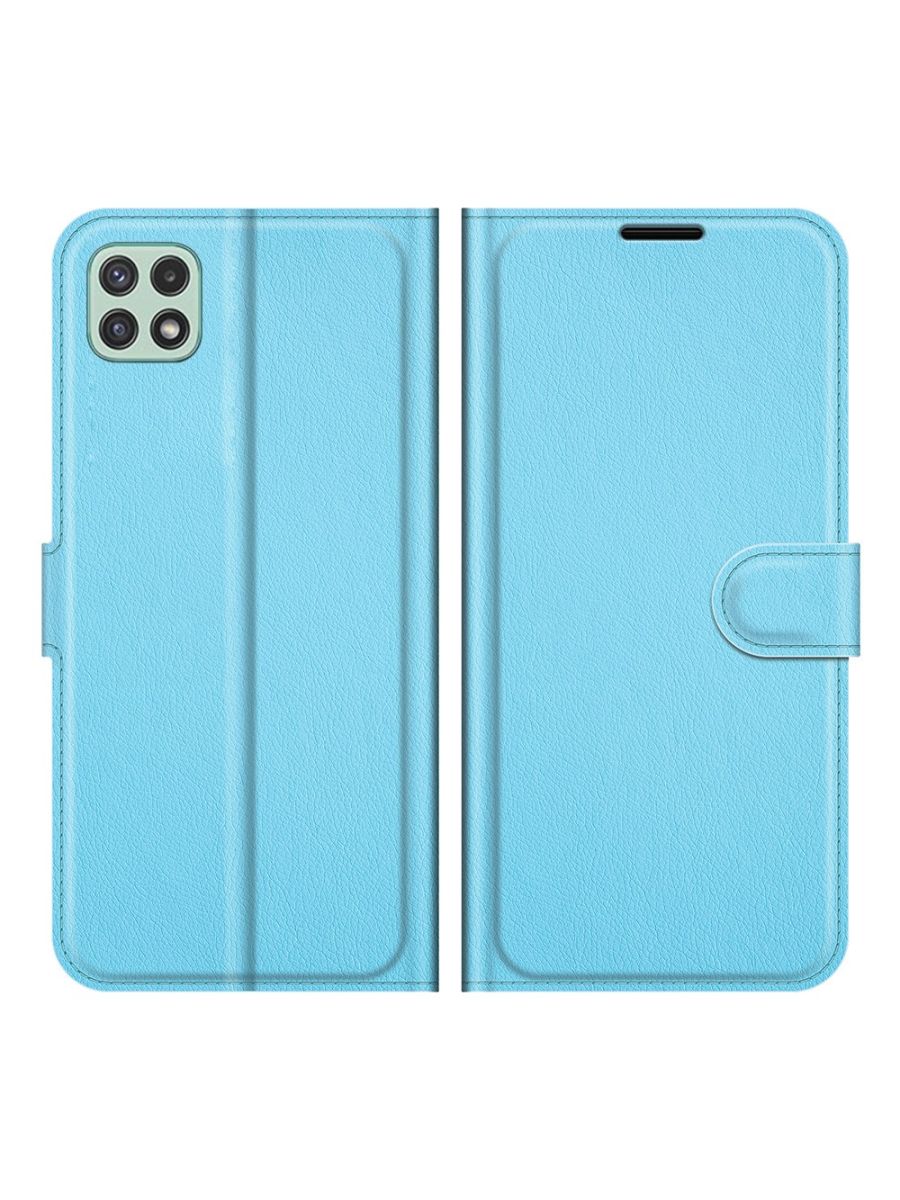 

Brodef Wallet Чехол книжка кошелек для Samsung Galaxy A22s голубой