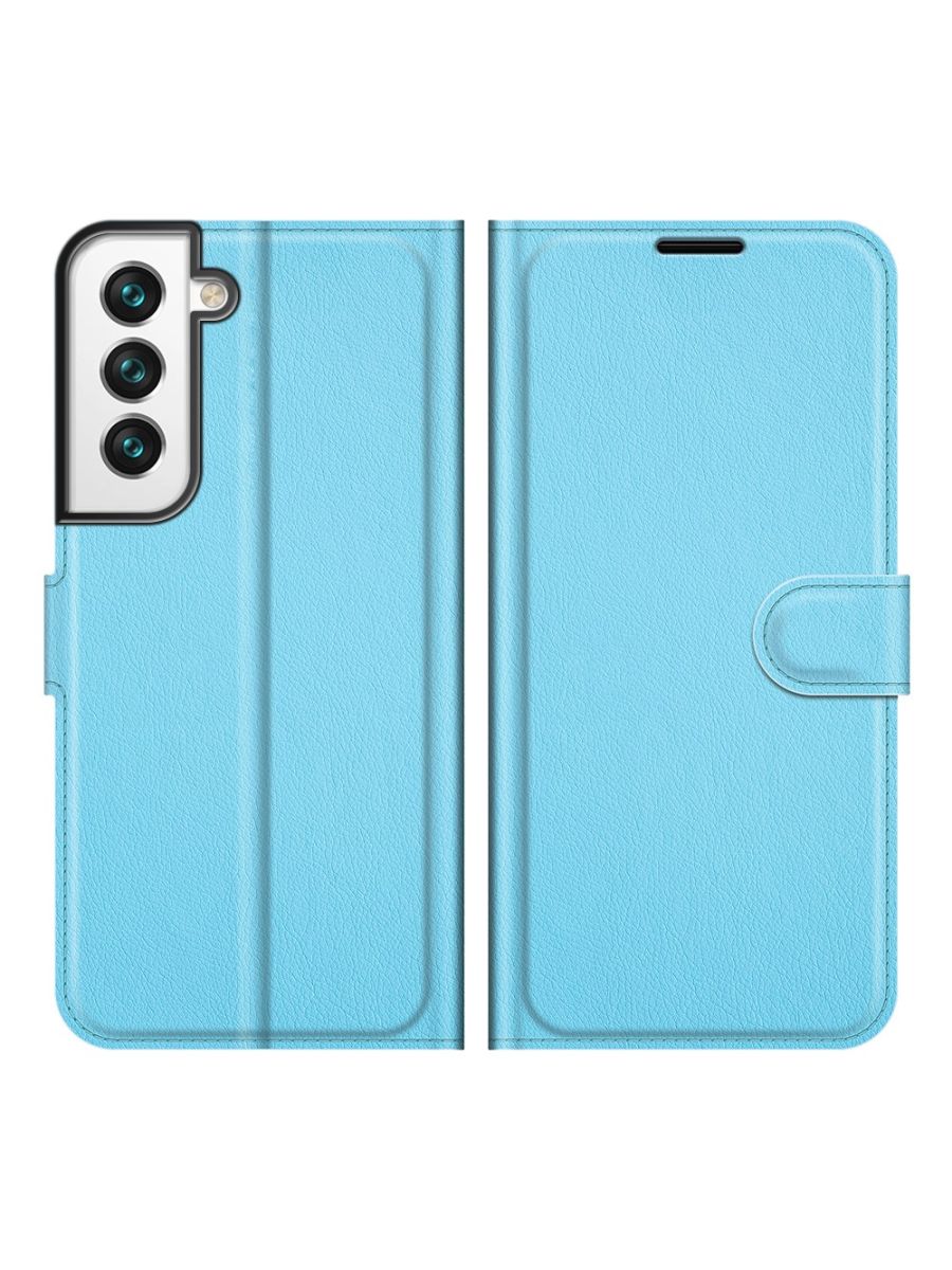 

Brodef Wallet Чехол книжка кошелек для Samsung Galaxy S22 Plus/S22+ голубой