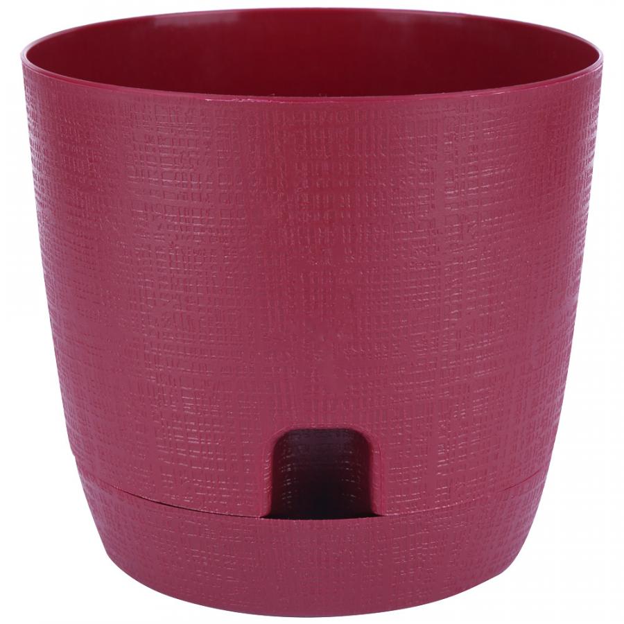 

Цветочный горшок Tek.A.Tek с поддоном twist 28032010 3,3 л бордо 1 шт., Красный, С поддоном twist