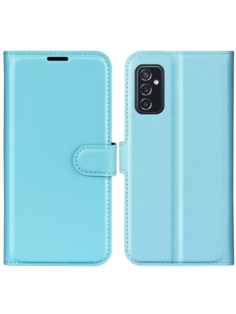 

Brodef Wallet Чехол книжка кошелек для Samsung Galaxy M52 голубой