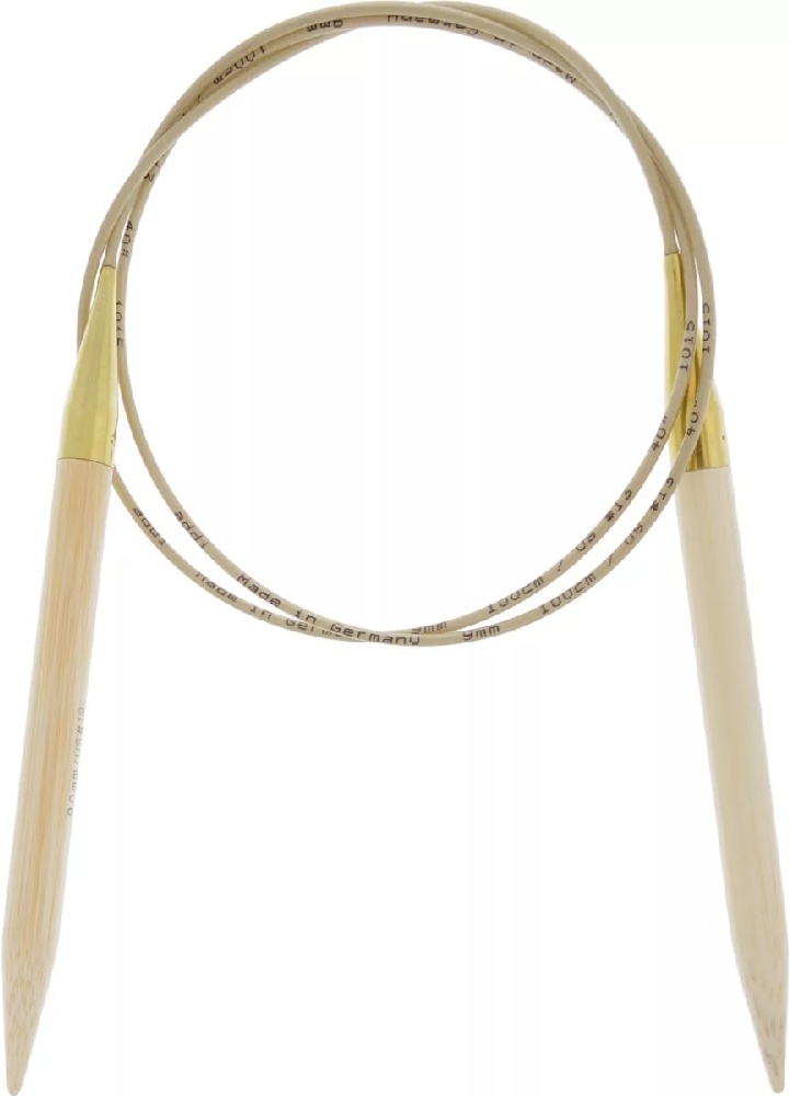 фото Спицы для вязания addi круговые из оливкового дерева, 9 мм, 80 см, арт.575-7/9-80