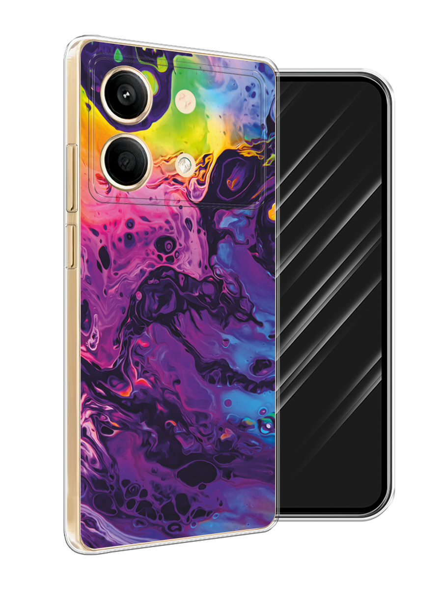 

Чехол Awog на Poco X6 Neo "ACID fluid", Бордовый, 321950-1