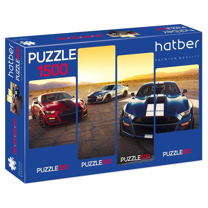 

Набор пазлов Hatber "АвтоЛюкс", 4 шт, 250, 500, 500, 250 элементов (4715739)