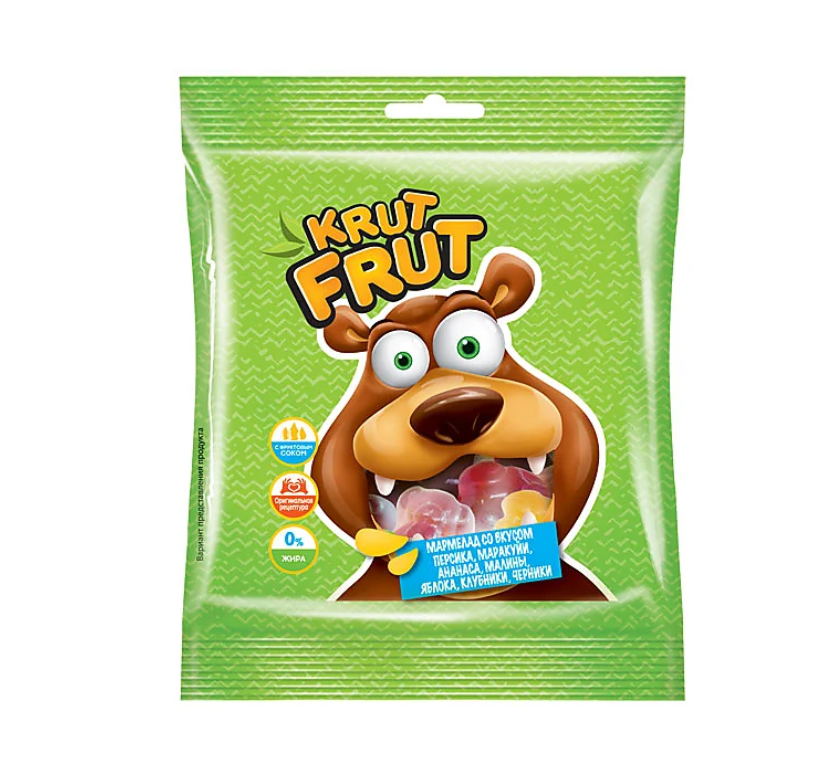

Мармелад KrutFrut жевательный в форме озорных мишек, 15 шт по 30 г
