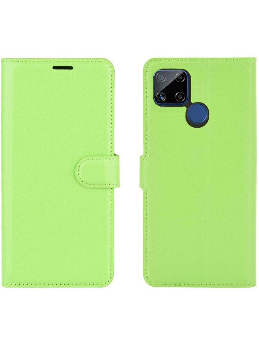 

Brodef Wallet Чехол книжка кошелек дляRealme 7i/Realme C25s зеленый