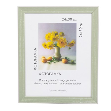 

Рамка пластиковая с оргстеклом МРП-16 24х30 см цвет оливковый МРП-16-24х30 оливковый, 24x3