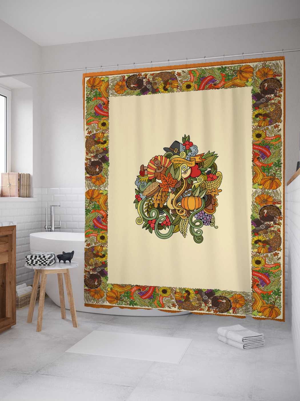 

Штора JoyArty для ванной "Клубок благодарности" из сатена, 180х200 см с крючками