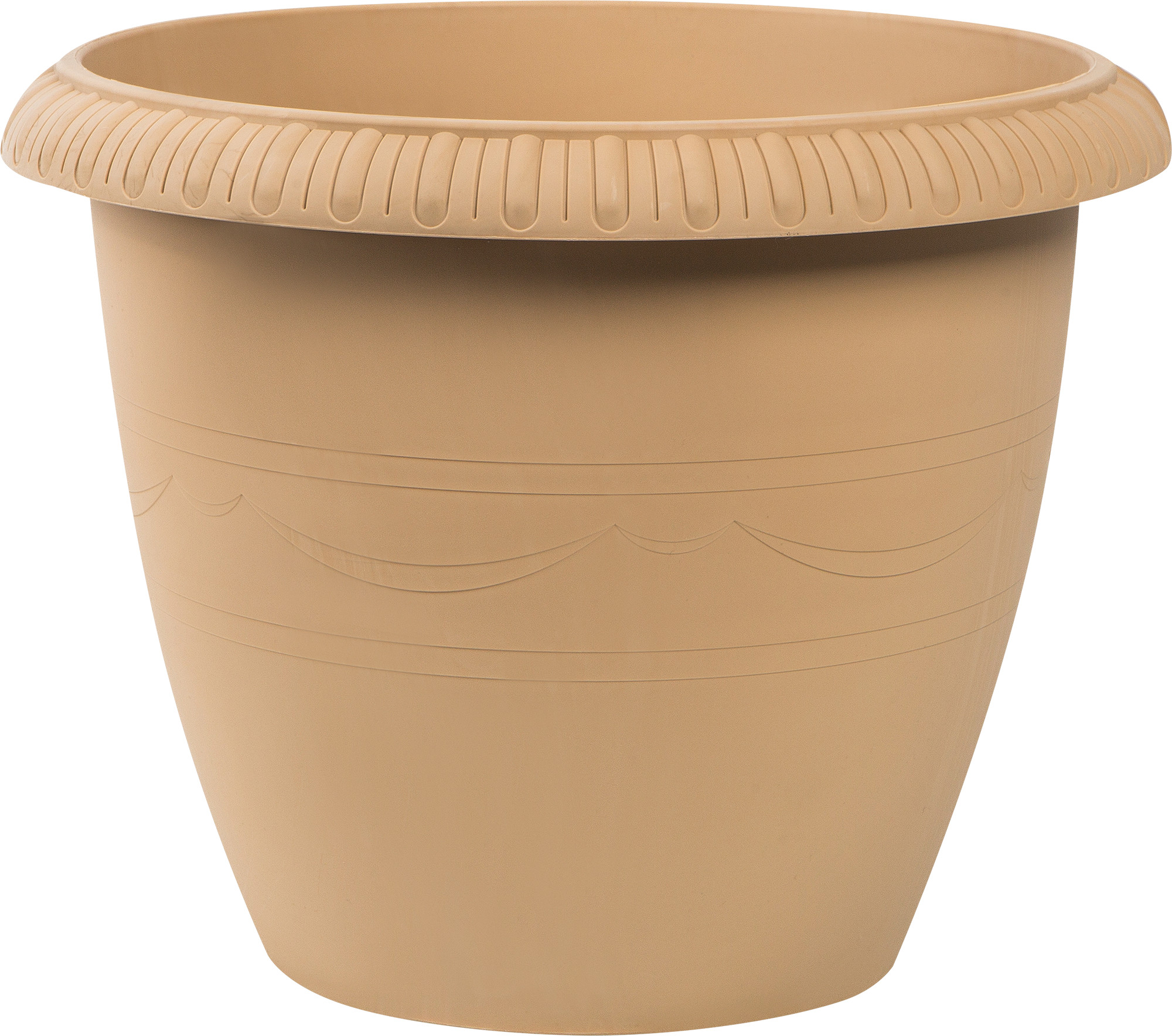 

Цветочный горшок Tek.A.Tek с поддоном le jardin 28001042 9,5 л бежевый 1 шт., С поддоном le jardin