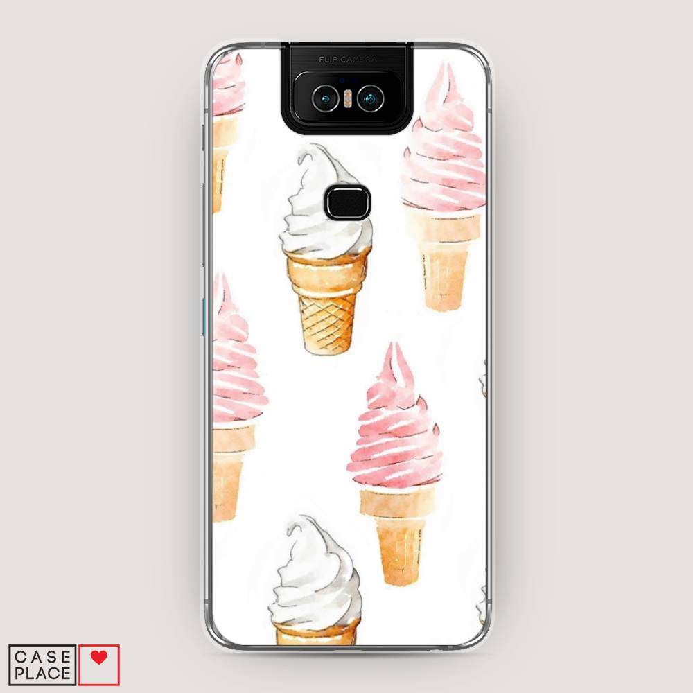 

Чехол Awog на Asus Zenfone 6 ZS630KL "Нарисованное мороженое", Белый;розовый, 43950-10