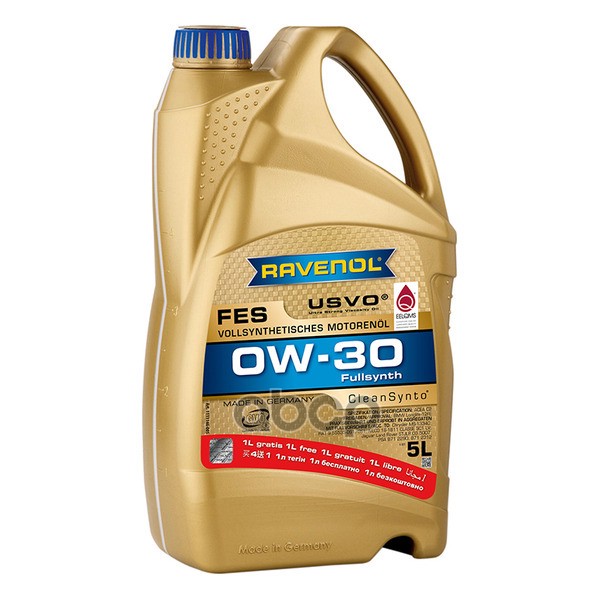 

Моторное масло Ravenol Fes Sae 0W30 4+1=5л