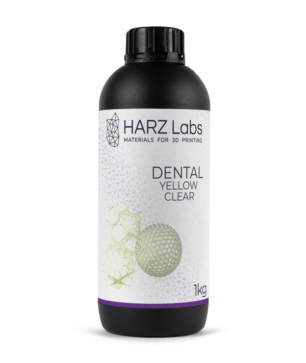 

Фотополимерная смола HARZ Labs Dental Yellow Clear PRO (Желтый (прозрачный), 0.5 л)
