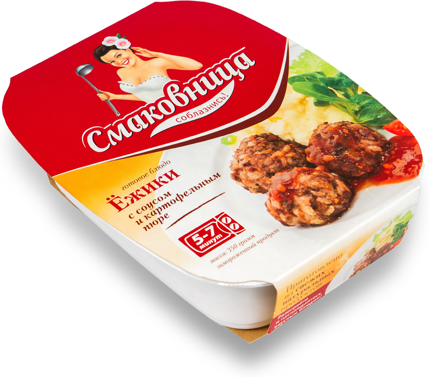 

Ежики Смаковница с соусом и картофельным пюре 320 г