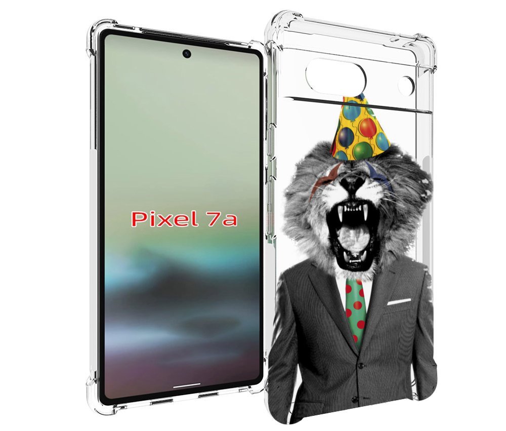 

Чехол MyPads Лев в галстуке для Google Pixel 7A, Tocco