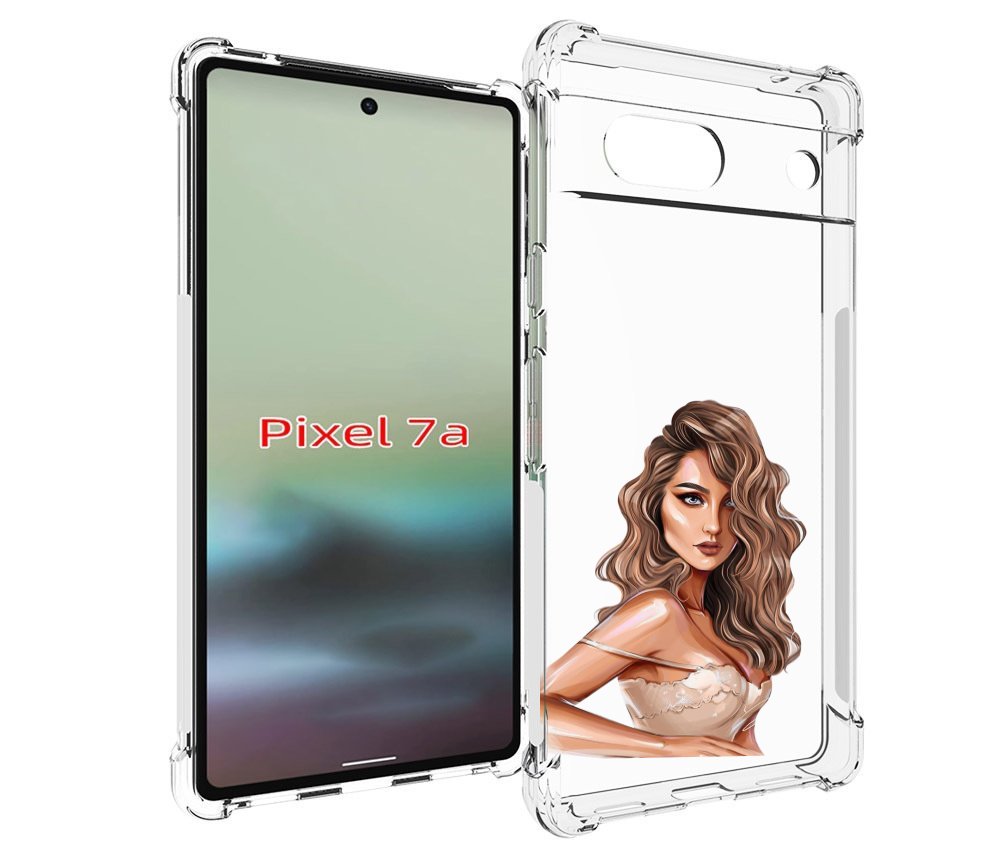 

Чехол MyPads Кудрявая-девушка женский для Google Pixel 7A, Tocco