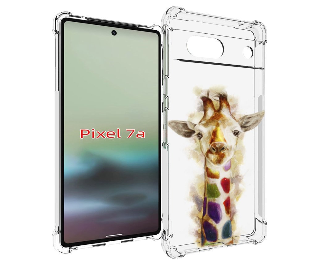 

Чехол MyPads Красочный жираф для Google Pixel 7A, Tocco