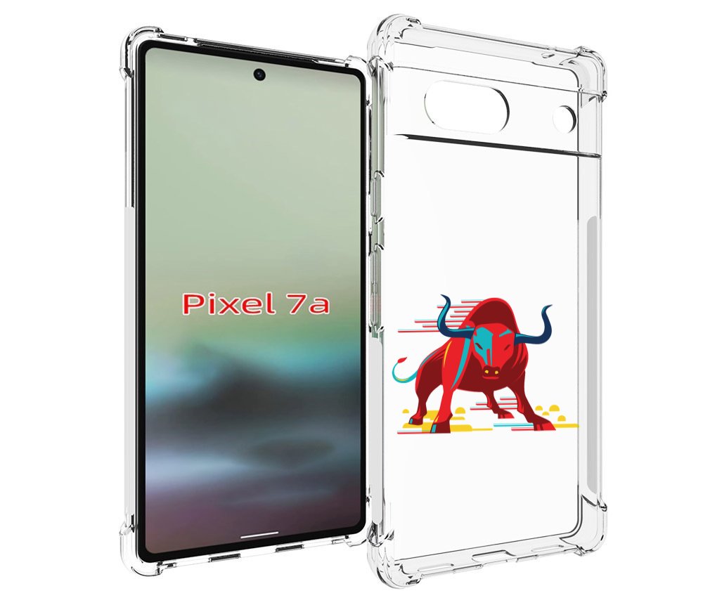 

Чехол MyPads Красный-бык для Google Pixel 7A, Tocco