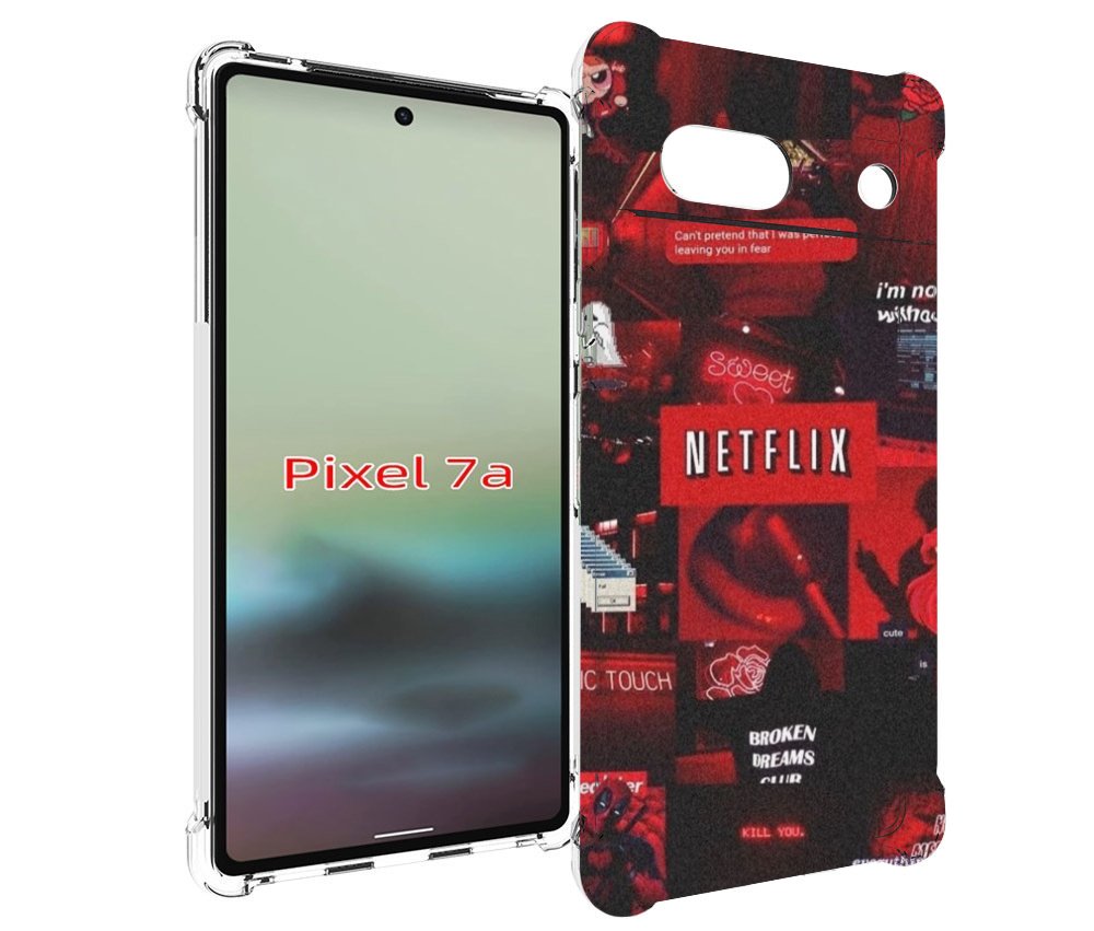

Чехол MyPads Красные-проекты для Google Pixel 7A, Tocco