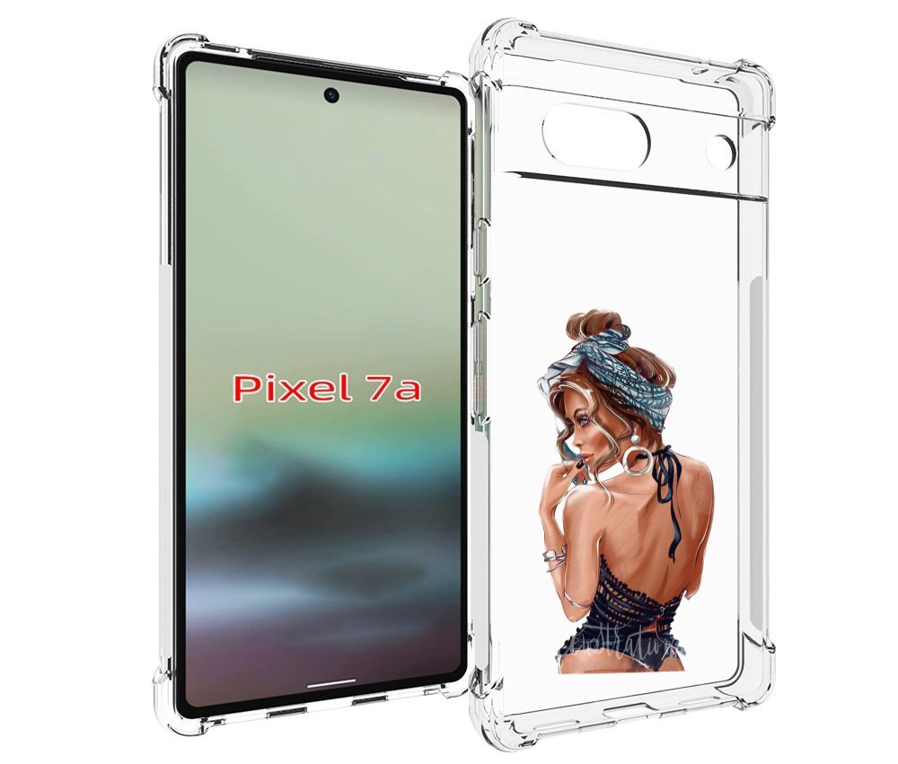 

Чехол MyPads Красивая-дама женский для Google Pixel 7A, Tocco