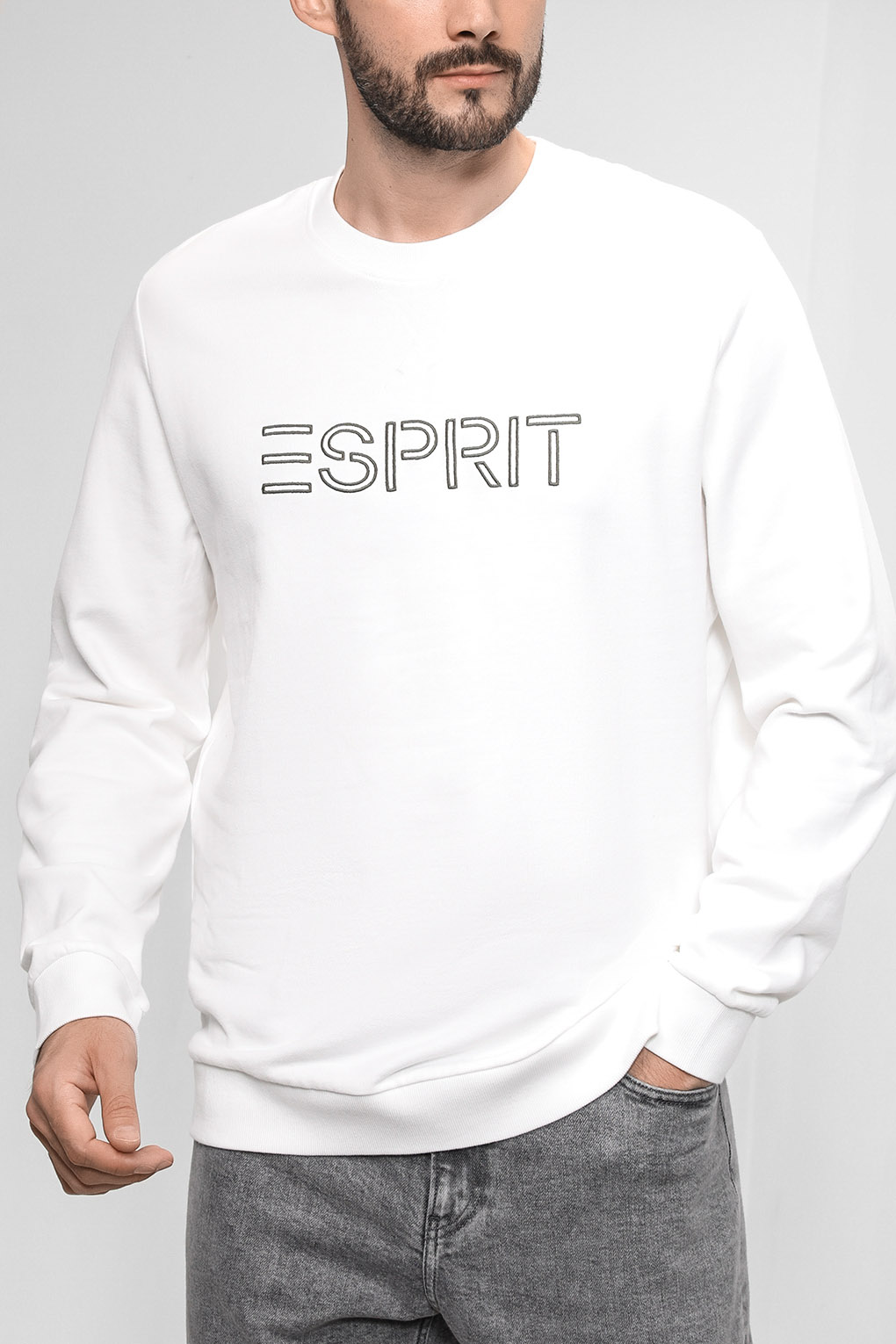 

Свитшот мужской Esprit 091EE2J309 белый M, 091EE2J309