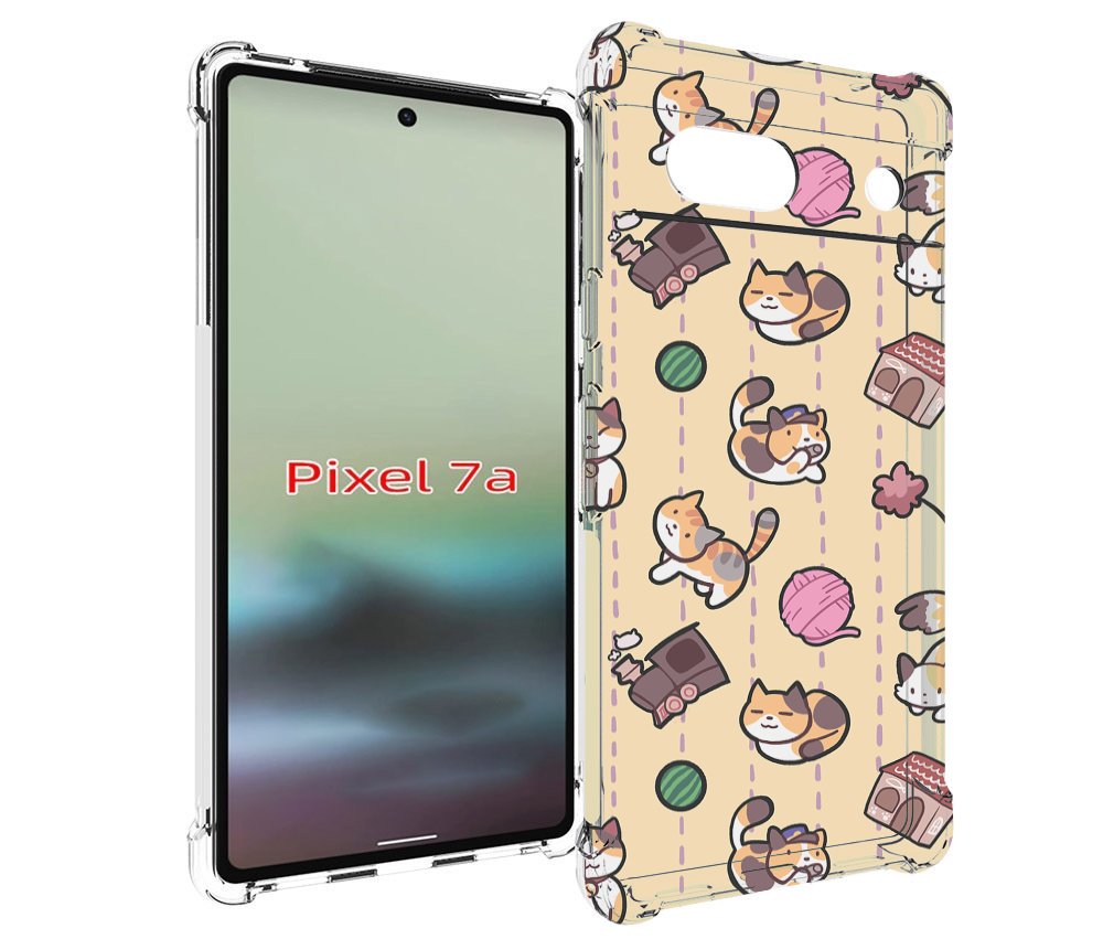 

Чехол MyPads Котики-клубочки для Google Pixel 7A, Tocco