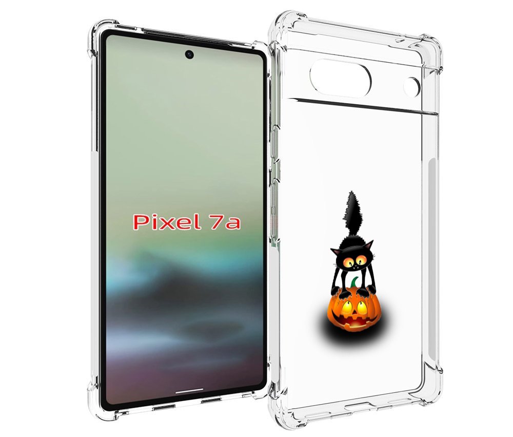 

Чехол MyPads Котик с тыквой для Google Pixel 7A, Tocco