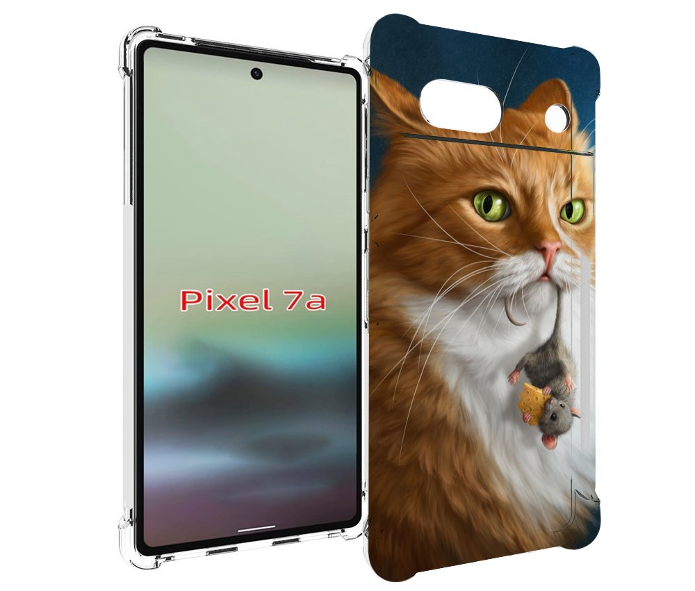 

Чехол MyPads Кот-и-мышь для Google Pixel 7A, Tocco
