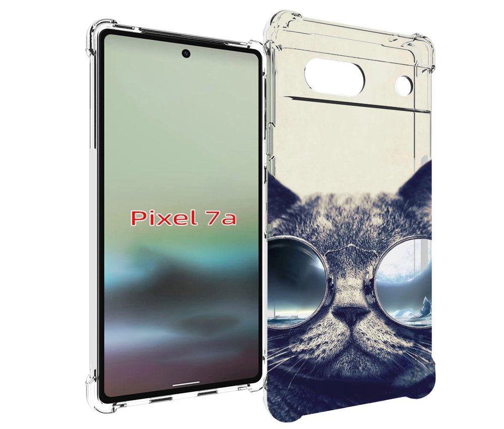 

Чехол MyPads Кот-в-очках-2 для Google Pixel 7A, Tocco