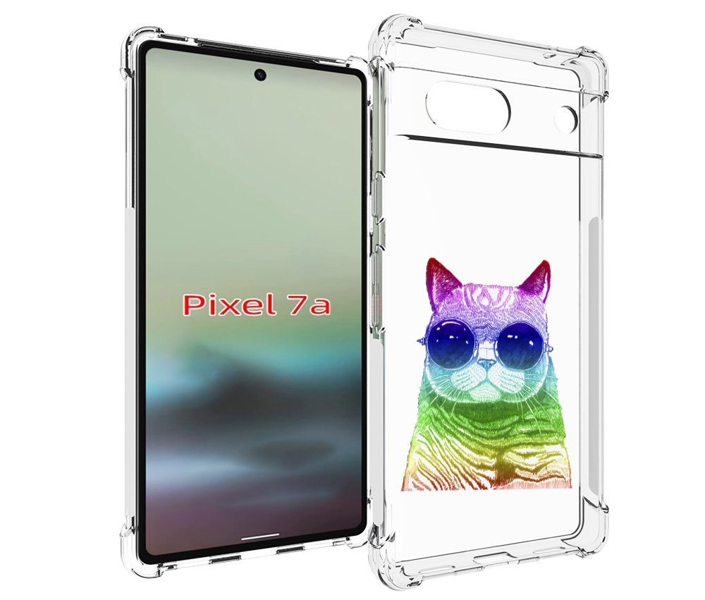 

Чехол MyPads Кот в очках для Google Pixel 7A, Tocco