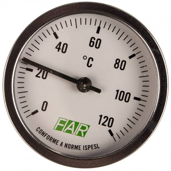 Термометр 0-120°C, торцевое соединение 1/2