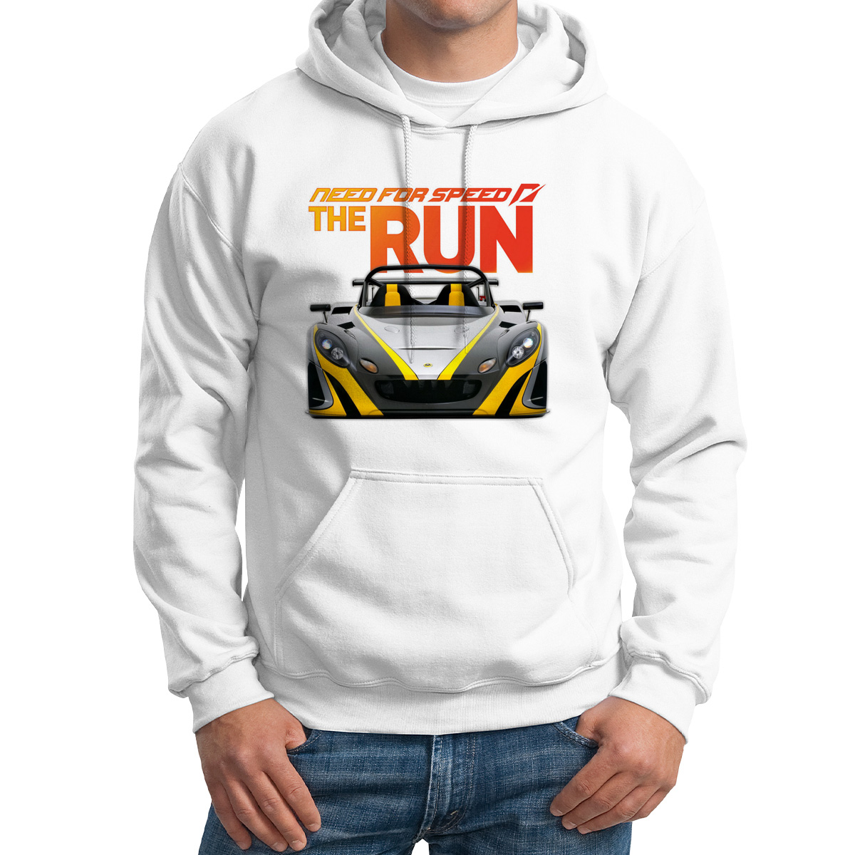 

Худи унисекс CoolPodarok Need for speed the run белое 42 RU, CX42M015965