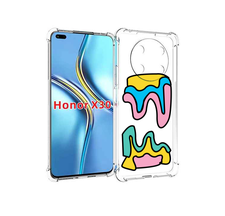 

Чехол MyPads вытекающая-абстракция для Honor X30 / Magic4 Lite 5G, Прозрачный, Tocco