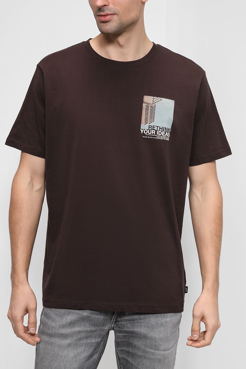 

Футболка мужская Esprit 022EE2K312 коричневая 2XL, 022EE2K312