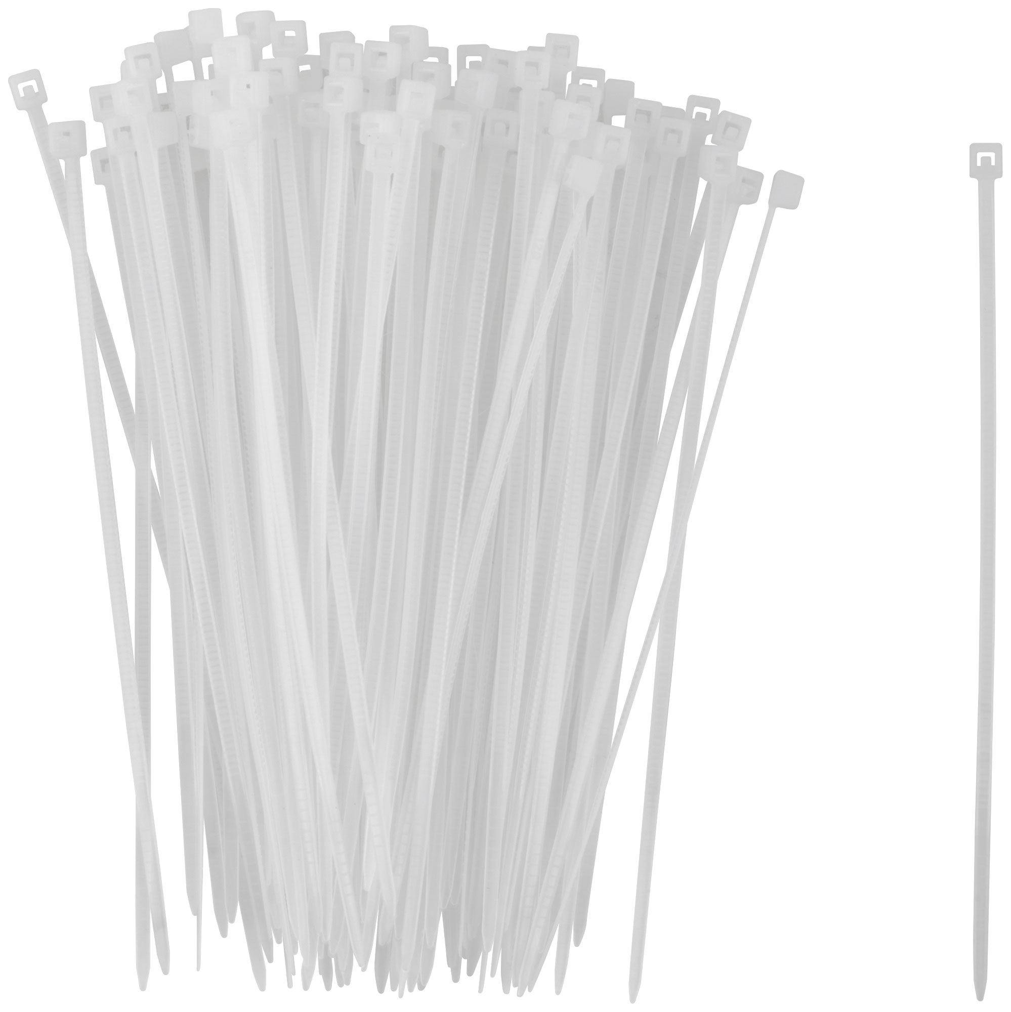 Хомуты нейлоновые для проводов, белые 100 шт.,  2,5х100 мм