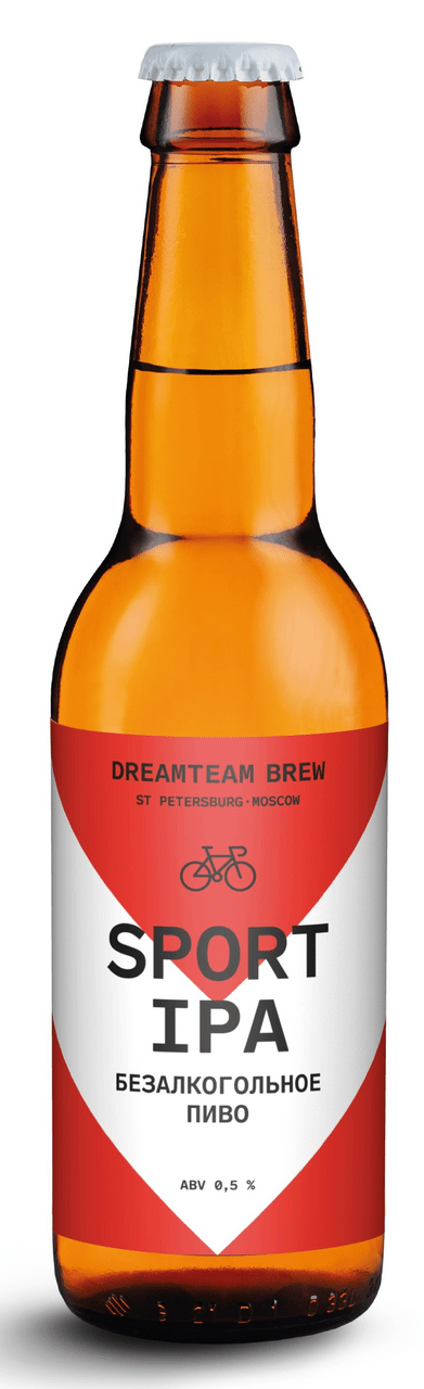 Безалкогольное пиво Dreamteam Brew Sport IPA светлое фильтрованное  330 мл х 12 шт