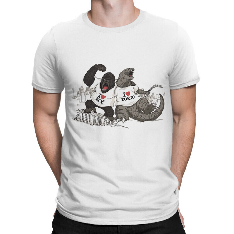 

Футболка мужская Dream Shirts Годзилла и Кинг Конг 10007102 белая XL, Годзилла и Кинг Конг 10007102