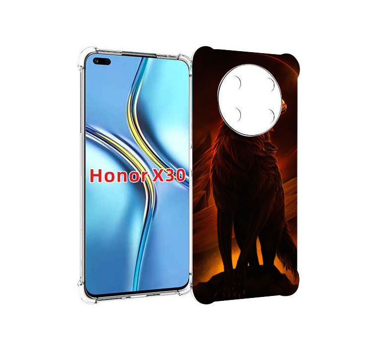 

Чехол MyPads волчара с огнем внутри для Honor X30 / Magic4 Lite 5G, Прозрачный, Tocco