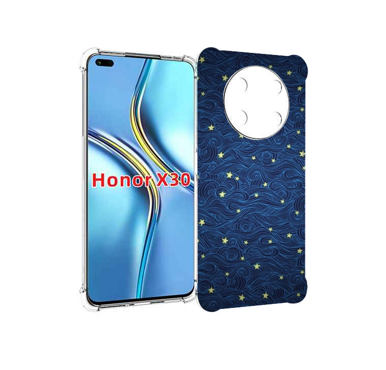 

Чехол MyPads волны с звездами акварель для Honor X30 / Magic4 Lite 5G, Прозрачный, Tocco