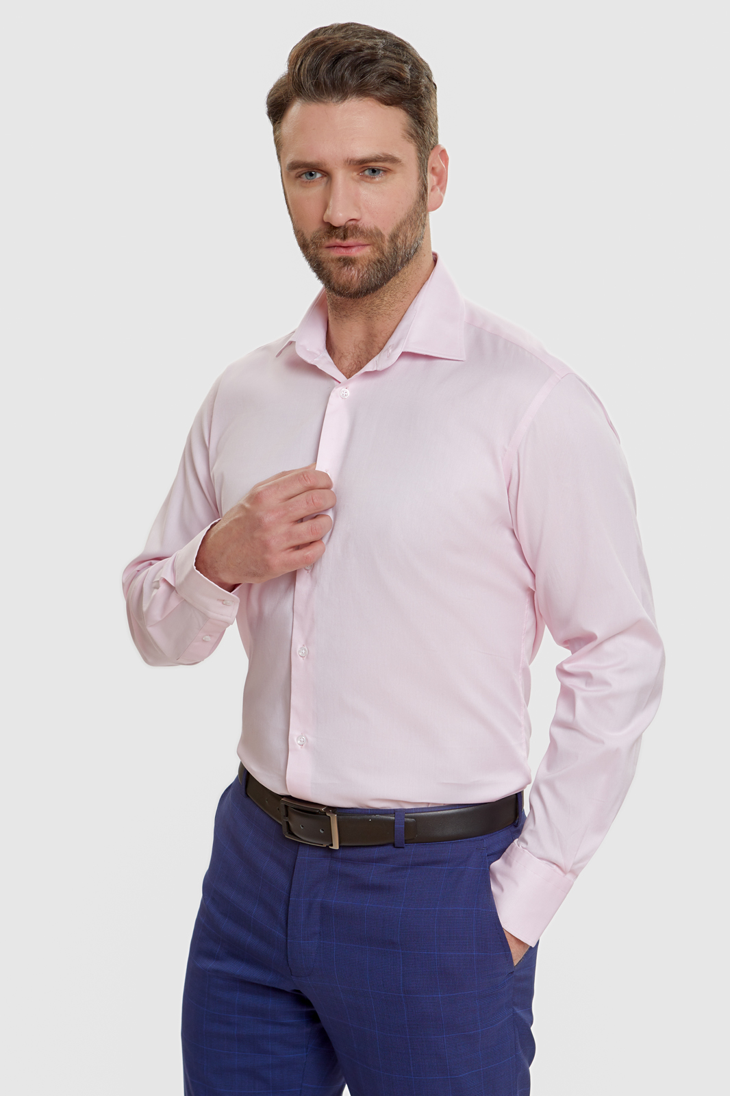 Рубашка мужская Kanzler 2S-40TSL-1132-81 розовая 45