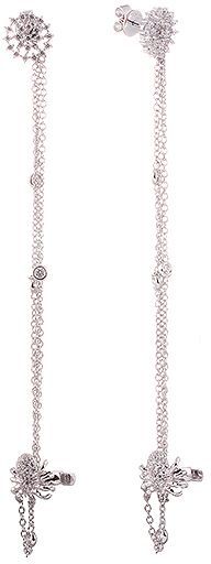 

Серьги женские из серебра Джей Ви YC0023E, фианит, YC0023E