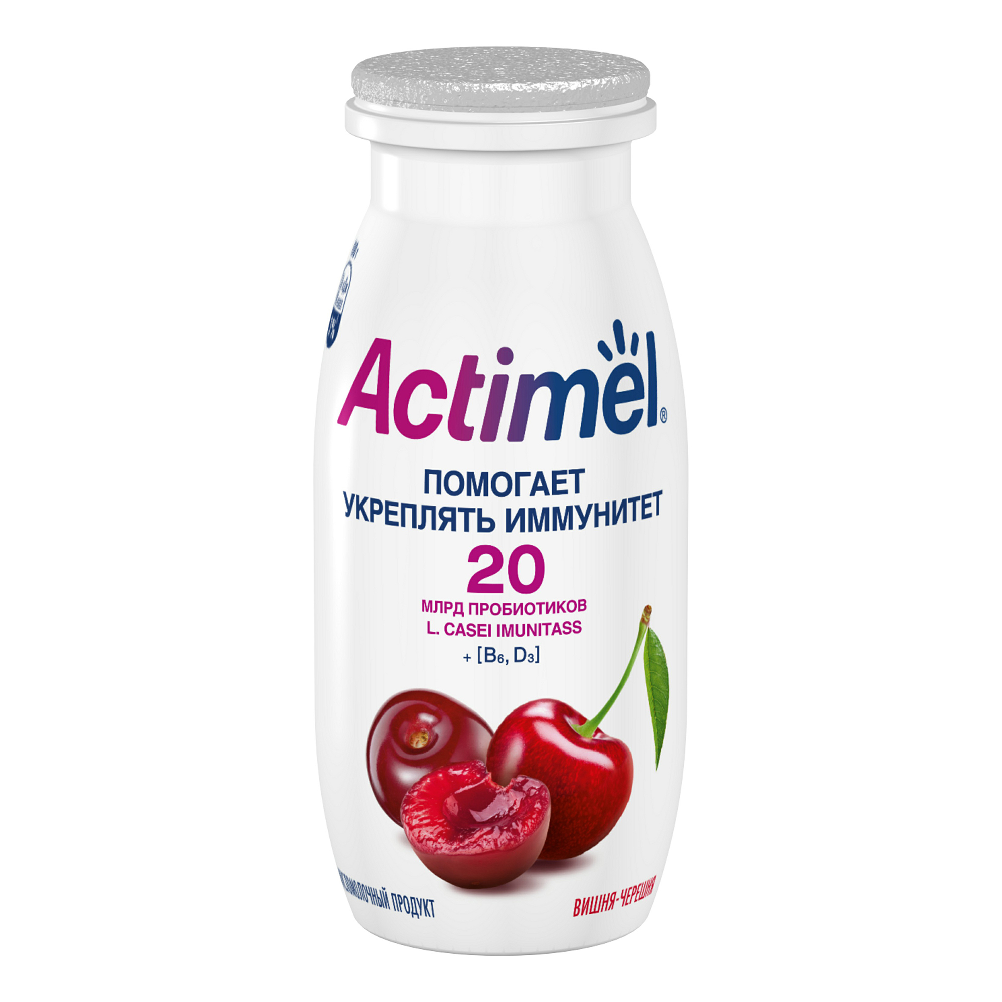 

Кисломолочный напиток Actimel Вишня и черешня 2,5% 100 г