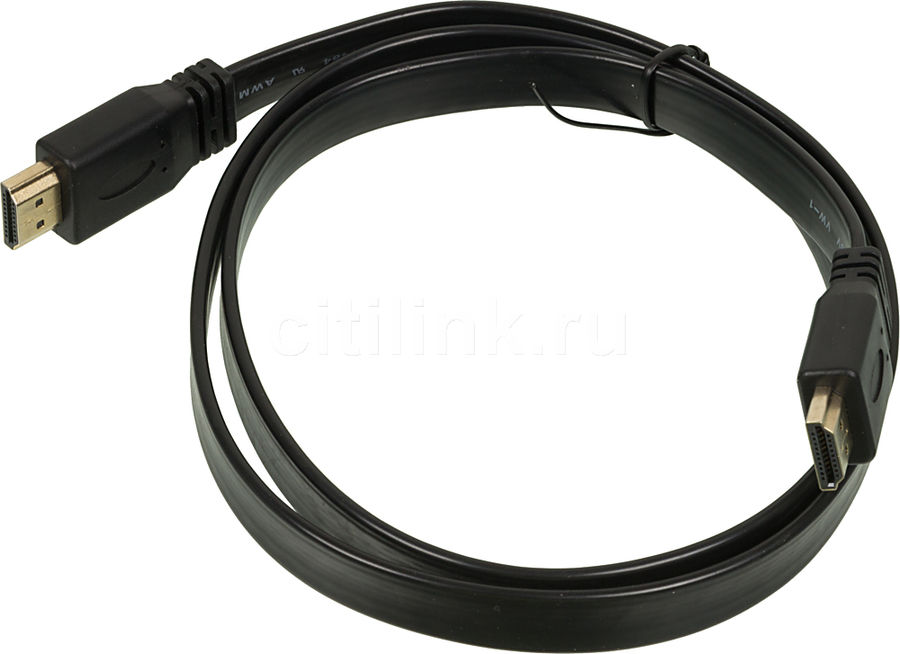 фото Кабель nn high speed ver.1.4 flat hdmi - hdmi 1м black nobrand