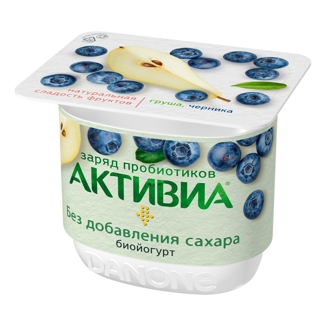 

Биойогурт Активиа Груша-черника без сахара 2,9% бзмж 150 г