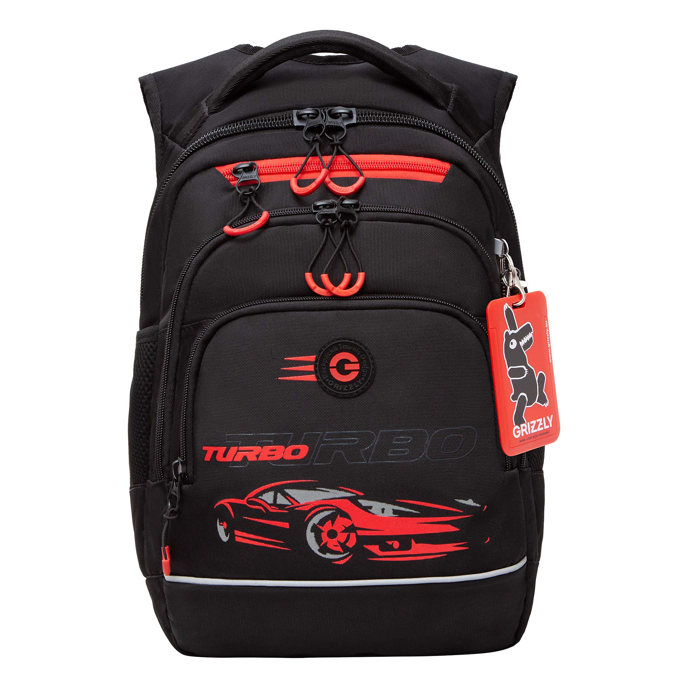 Рюкзак Школьный Grizzly С Карманом Для Ноутбука 13 Анатомический Для Мальчика Rb-450-41 8396₽